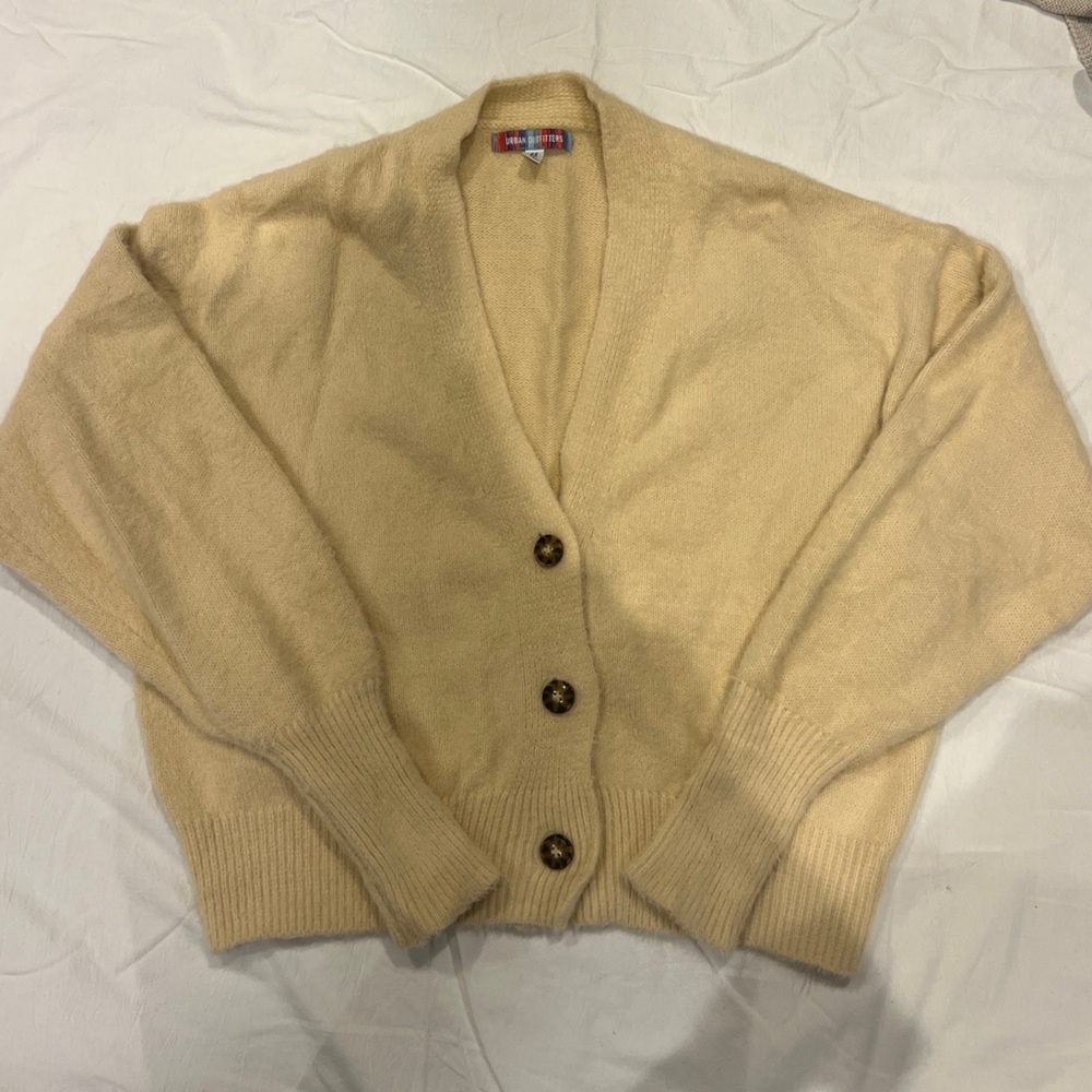 Urban Outfitters Tan Cardigan Sweater